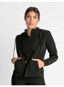 Sudadera con Cremallera Reflection Mujer Maximilian Hunter Green