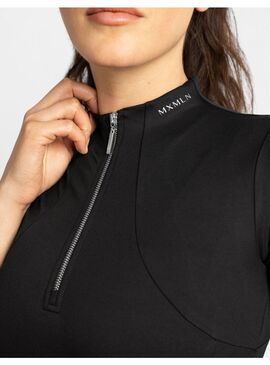 Base Layer Manga Corta Mujer Maximilian Negro/Plateado