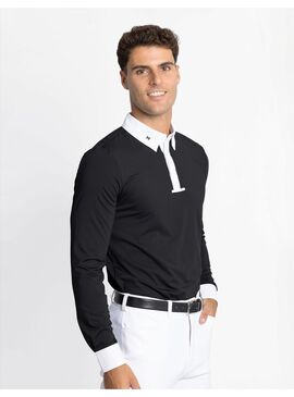 Polo Concurso Manga Larga Active Hombre Maximilian Negro