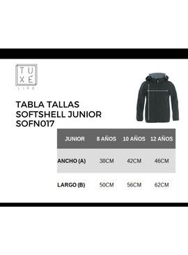 Chaqueta Junior Softshell CHAR Negro