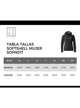 Chaqueta Mujer Softshell CHAR Negro