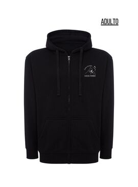 Sudadera con Cremallera y Capucha Adulto LUCUS Negro