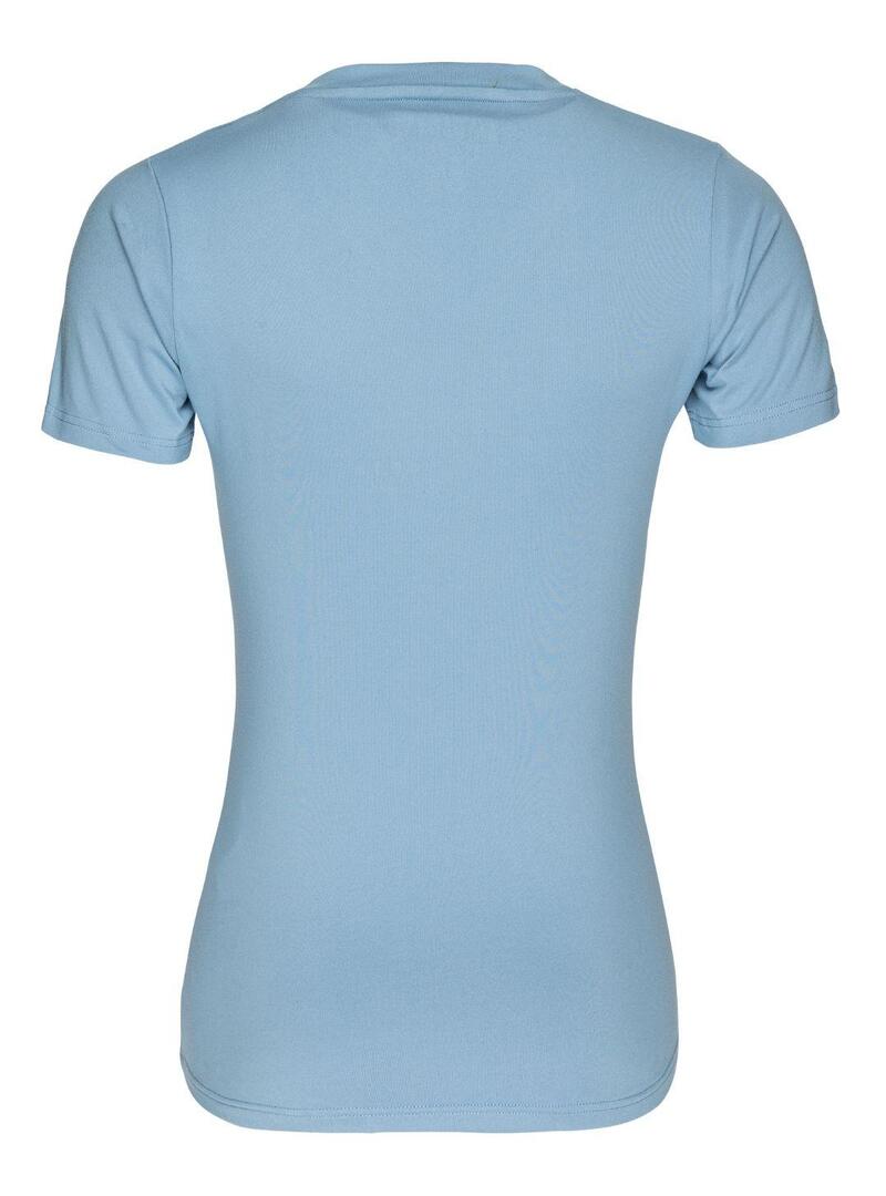 Camiseta cuello en V Mujer KLHelena Kingsland Azul Denim