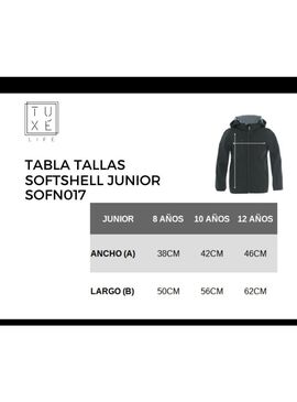 Chaqueta Junior Softshell PRIDA Negro