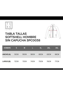 Chaqueta Softshell Hombre sin Capucha Puraga Negro