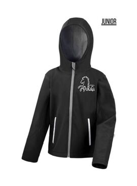 Chaqueta Softshell Junior con Capucha Puraga Negro