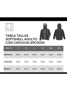 Chaqueta Softshell Adulto con Capucha Puraga Negro