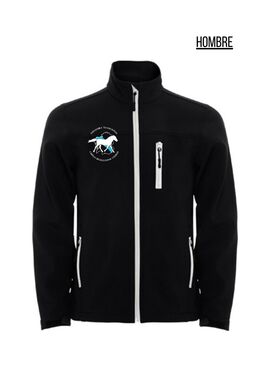 Chaqueta Softshell Hombre sin Capucha Cabalo Marchador Galego Negro