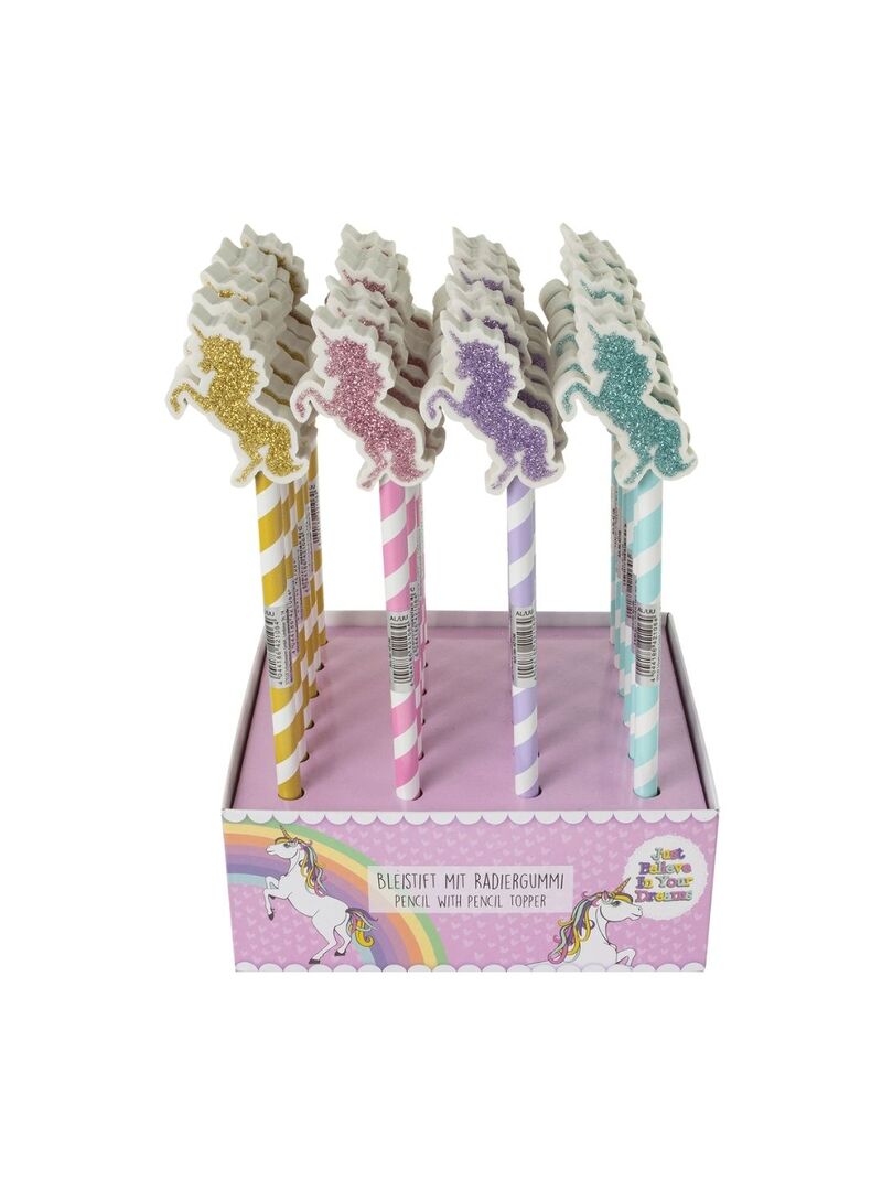 Lápiz con goma de borrar en forma de unicornio Waldhausen Multicolor