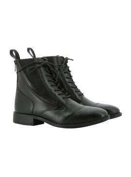 Botines Norton “Metal” con Cremallera y Cordones Negro