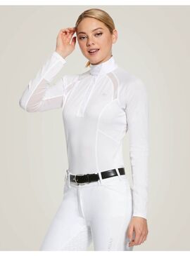 Polo Concurso Ariat Sunstopper Manga Larga Mujer Blanco