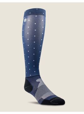 Calcetín Ariat Ariattek Slim Printed (Par) Navy Dot