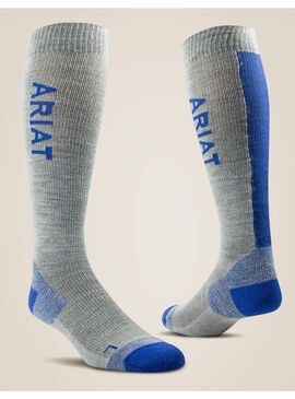 Calcetín Ariat Ariattek Thaw (Par) Heather Grey/Estate Blue