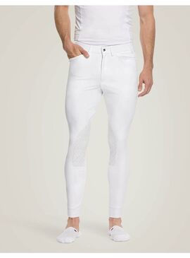 Pantalón Ariat Tri Factor Grip Knee Rodilla Patch Hombre Blanco