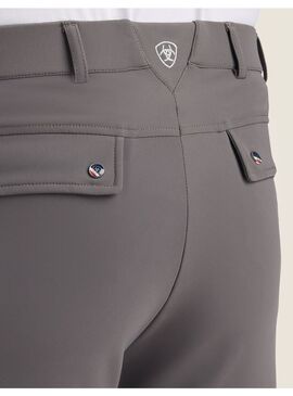 Pantalón Ariat Tri Factor Grip Knee Rodilla Patch Hombre Gris