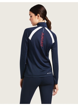 Polo Ariat Sunstopper 2.0 ¼ Zip Manga Larga Mujer Team