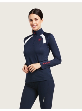 Polo Ariat Sunstopper 2.0 ¼ Zip Manga Larga Mujer Team