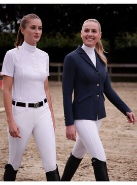 Polo Concurso Ariat Showstopper 2.0 Manga Corta Mujer Blanco