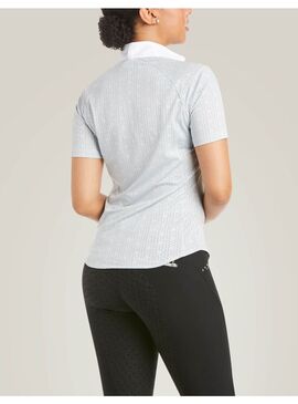 Polo Concurso Ariat Showstopper 2.0 Manga Corta Mujer Gris Claro