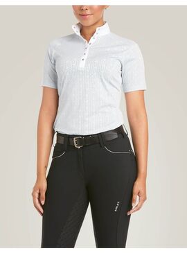 Polo Concurso Ariat Showstopper 2.0 Manga Corta Mujer Gris Claro