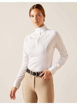 Polo Concurso Ariat Sunstopper 3.0 Manga Larga Mujer Blanco