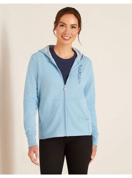 Sudadera Ariat Team Logo Full Zip Mujer Glacier Lake