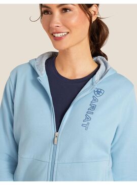 Sudadera Ariat Team Logo Full Zip Mujer Glacier Lake