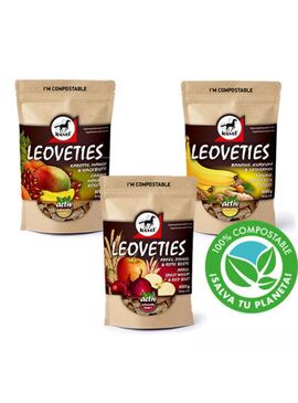 Golosinas Leovet Leoveties-Plátano/Cúrcuma/Linaza