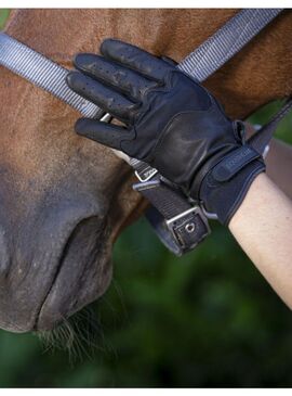 Guantes Equithème “Soft Cuir” Negro