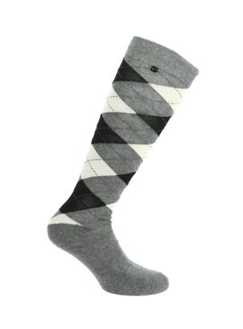 Calcetines Equithème “Argyle” Gris/Crudo