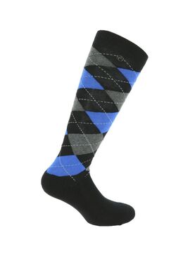 Calcetines Equithème “Argyle” Negro/Azul