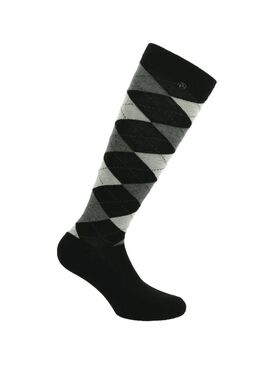 Calcetines Equithème “Argyle” Negro/Crudo