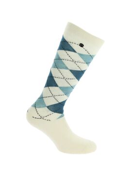 Calcetines Equithème “Argyle” Crudo/Azul