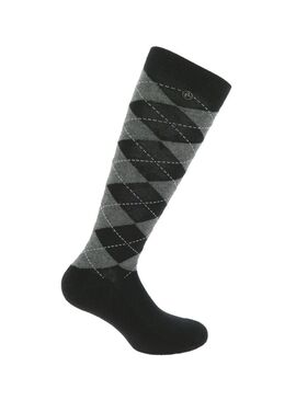 Calcetines Equithème “Argyle” Negro/Gris