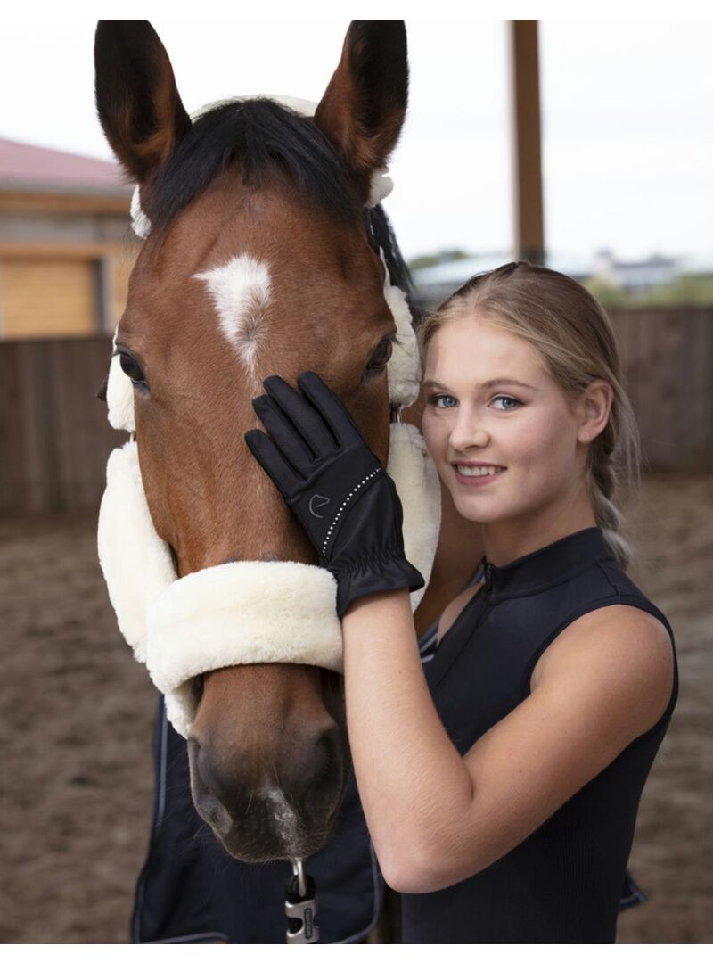 Guantes Equithème “Strass” Negro