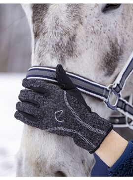 Guantes Equithème “Chaud” Gris Jaspeado