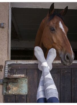 Calcetines Equithème “Girly” Gris/Azul Claro