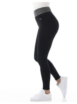 Mallas Pull-on Mujer EQUITHÈME 'Tea' Negro/Kaki