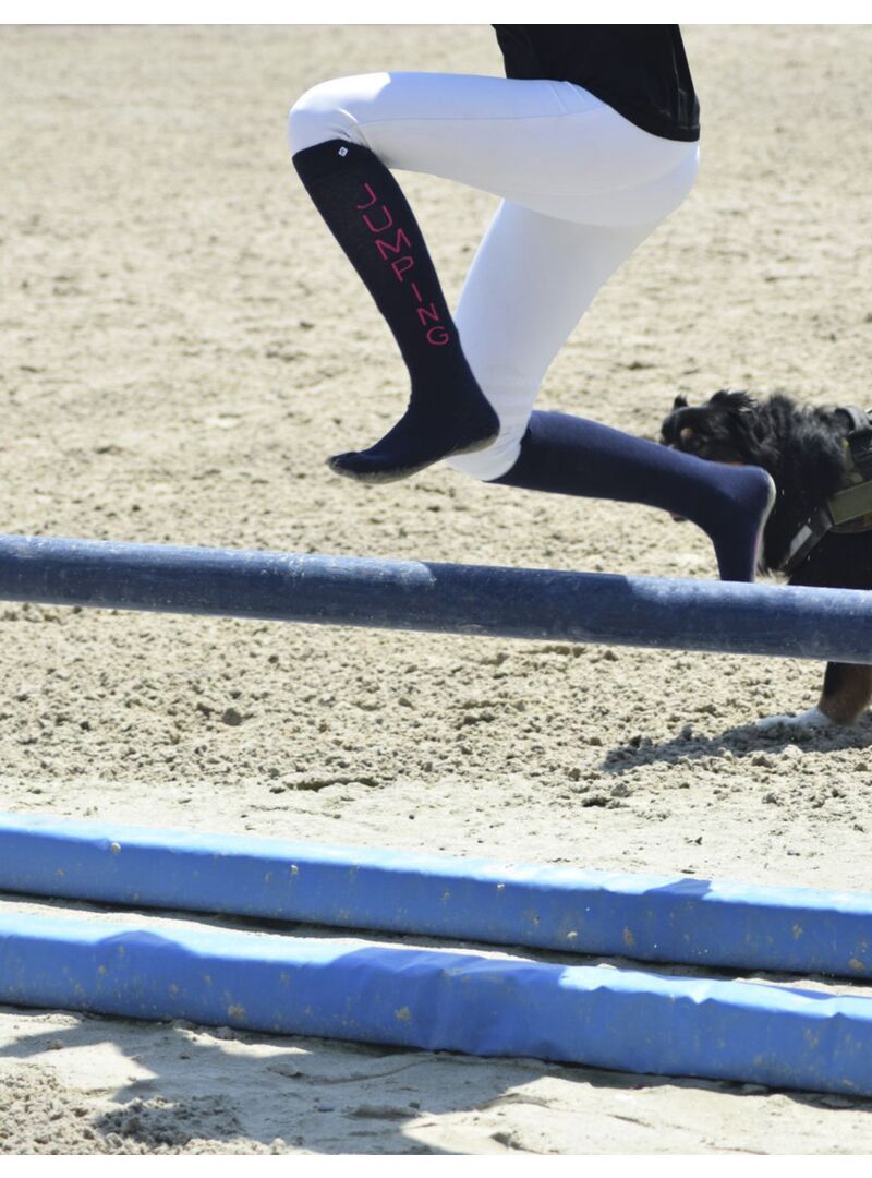 Calcetines Equithème “Jumping” Marino/Fucsia