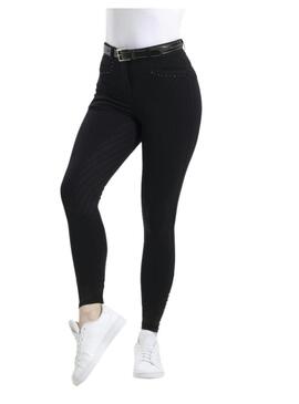 Pantalón Equitheme Safir Mujer Knee Grip Negro/Azul