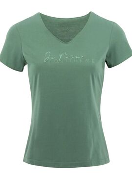 Camiseta Equithème “Réhane” Mujer Verde Salvia