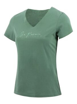 Camiseta Equithème “Réhane” Mujer Verde Salvia