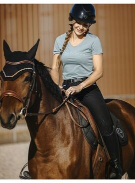 Camiseta Equithème “Réhane” Mujer Verde Salvia