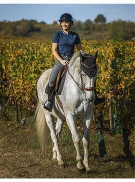 Polo Equithème “Elodie” Manga Corta Mujer Marino