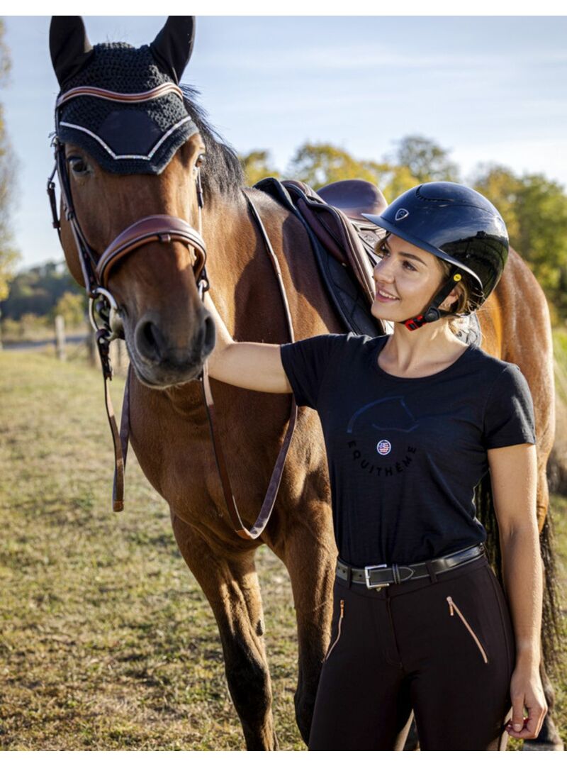 Camiseta Equithème “Claire” Mujer Negro