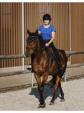 Camiseta Equithème “Claire” Mujer Azul Mónaco