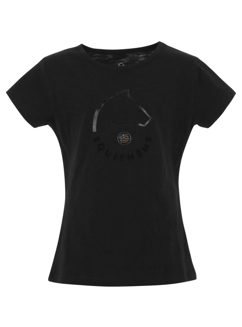 Camiseta Infantil Equithème “Claire” Junior Negro