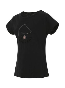 Camiseta Infantil Equithème “Claire” Junior Negro