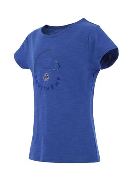 Camiseta Infantil Equithème “Claire” Junior Azul Mónaco