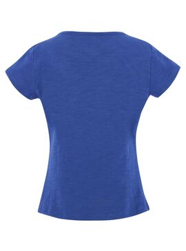 Camiseta Infantil Equithème “Claire” Junior Azul Mónaco